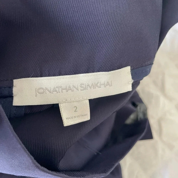 Jonathan Simkhai blue high waisted straight pants - Picture 8 of 9